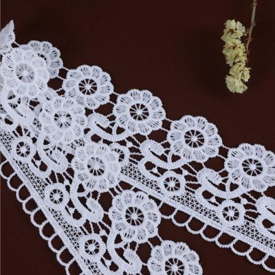 China Viable Custom Design Milk Silk,Polyester,Cotton Lace Trim Embroidered Lace Trim For Dress Accessories for sale