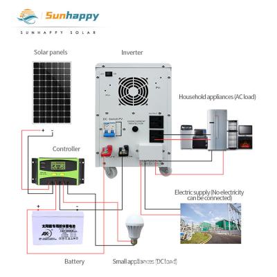 China Home : High Quality Solar Panel Sale Energie 10kw Hybrid Storage Battery Solar Power System for sale