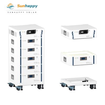 China Storage System Bluesun Lifepo4 44.8-58.4v Solar High Voltage Lithium Battery System Stacked Battery Pack for sale