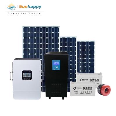 China Home: Complete Solar Panel Solar System 300W 500W 1kw 2kw 3kw 5kw 6kw Off-Grid Solar Power System Installation for sale