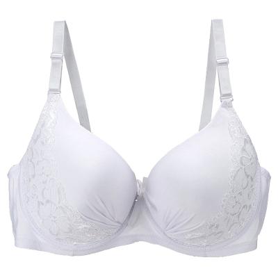 China Plus Size DE Cup Lace Women's QUICK DRY cotton push up underwear female solid bow decorative fitted lingerie for sale