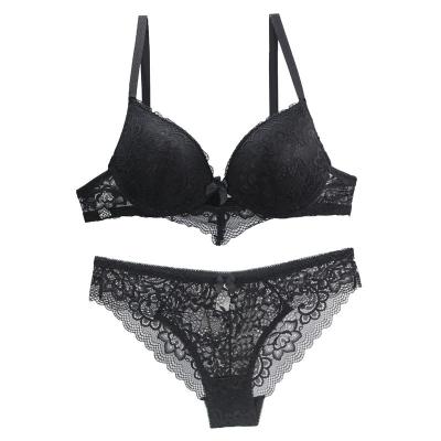 China New Style QUICK DRY Lift Up Bra And Panty Set Plus Size Lingerie ABCDE Bra And Cup Brief Sets Sexy Feminina Health Lace Underwear for sale