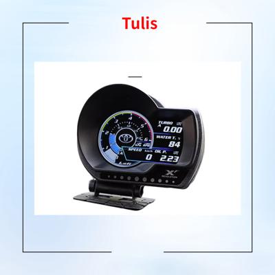 China OBD2 English digital version OBD2 turbo boost oil pressure temperature gauge for ext oil meter OBD XF. Car Afr RPM Fuel Level Speedometer for sale