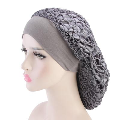 China Wholesale fashion LBV colorful turban hat breathable women wig making headwear crochet hair sleep cap cover net hair for sale