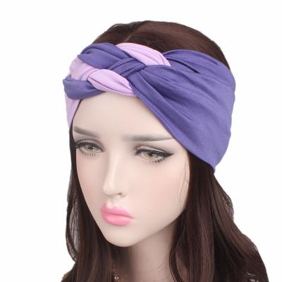 China Hair Decoration LBV Women's Knot Headband Chinese Boho Spa Twisted Knotted Headwrap Sports Hair Bands for sale