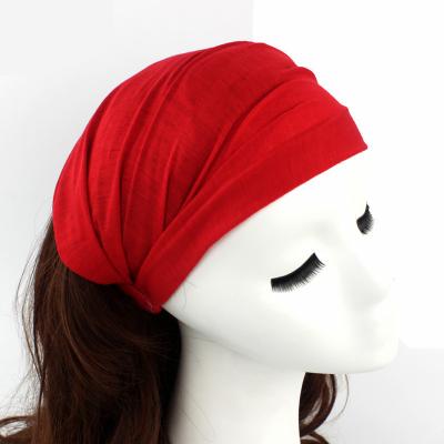 China Hair decoration LBV fashion wholesale popular women hair accessories wide hair band girls simple solid cotton sports yoga headband for sale