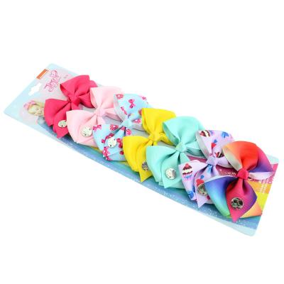 China Decorate Jojo Set European and American LBV New 7 Colors A Card Children Distorted Bow Hairpin Baby Headwear for sale