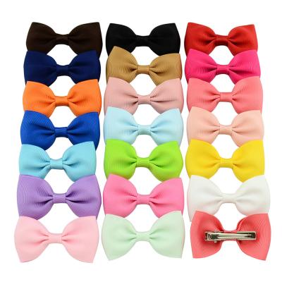 China Decorate AliExpress Baby LBV Solid Color Children's Bow 20 Colors Korean Version Cute European And American Hair Clip Accessories for sale