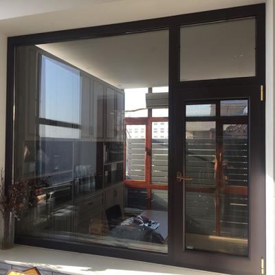 China High Quality Thermal Aluminum Casement Cavity Modern Design Double Swing Glass Window And Doors for sale