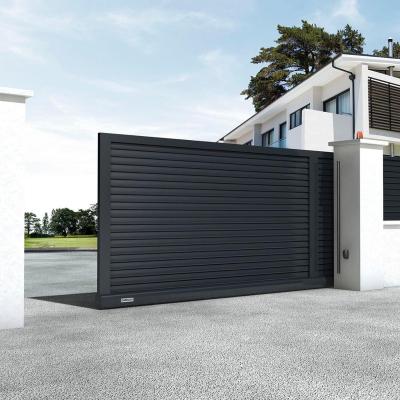 China Customized Aluminum Sliding Gate Easily Assembled Yard Decorative Entry Barrier Gate Driveway for sale