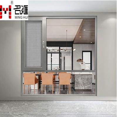 China HUI YIN Simple Integrated Casement Window easily assembled, bridge broken screen, silicon aluminum window titanium-magnesium stainless steel for sale