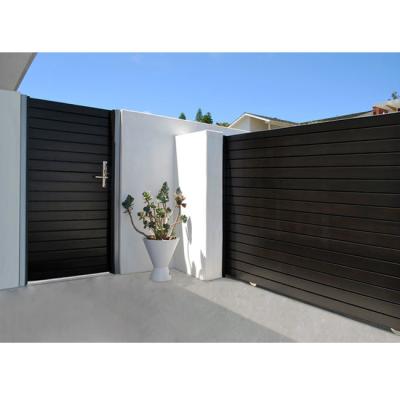 China Customized Easily Assembled High Quality Horizontal Aluminum Slat Yard Decorative Entrance Fence for sale