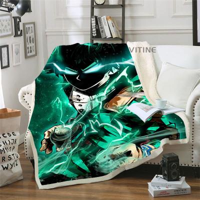 China Hot Sale Digital Anti-Pull Printing Custom Printed My Hero Academia Fleece Fabric Cover Above Waist Fit All Custom Anti Space Travel B1 for sale