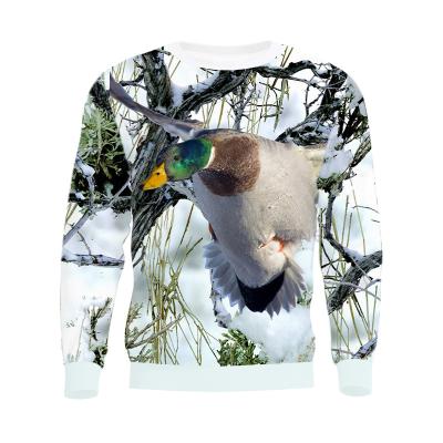 China wholesale Anti-wrinkle men's women 3D print Duck Hunting Long Sleeve sweatshirt diary tops basic stylish round neck V2 for sale