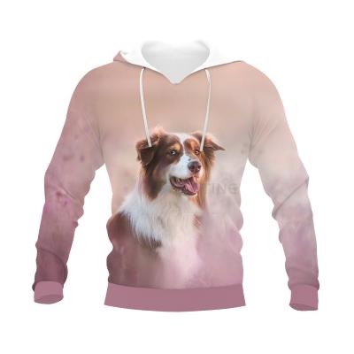 China Anti-wrinkle Multiple Color Clown New Logo All Over Screen Custom 3D Funny Breath Printed Dog Shepherd Hoodies For Unisex Animal People for sale