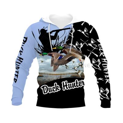 China Wholesale Funny Anti-wrinkle New Men And Women's Hoodie 3D Copy Duck Hunting Pullover Hooded Sweatshirt Unisex for sale