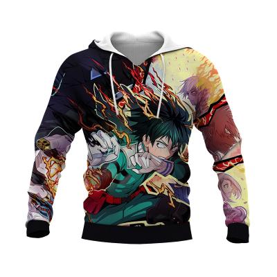 China Anti-wrinkle Multiple Color Anime All Over Screen Custom 3D Logo Funny New Blast Printed Hoodies For Anime Fans for sale