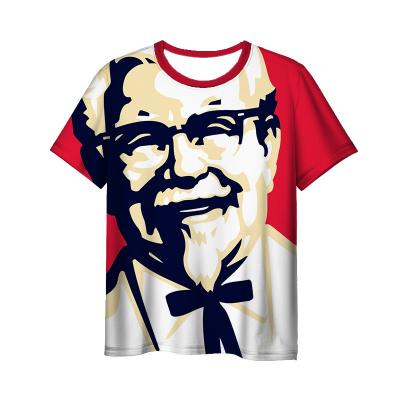 China Casual Anti-Wrinkle Multiple Color And Sports Logo Food Custom Digital Plain T-Shirt Printing For Work for sale