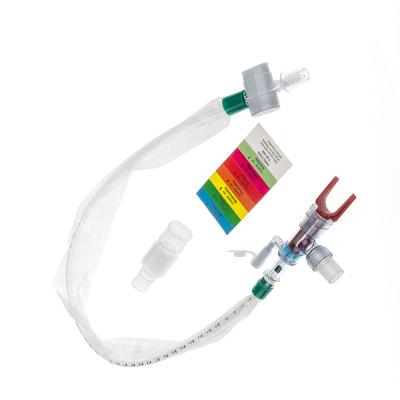 China CSS Original Design with Blue Soft Closed Suction Tip Double Swivel Auto Flush Closed Suction Tip Catheter 72H All Size Available for sale