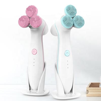 China DEEP CLEANSING Beauty Exfoliating Face Cleanser Silicon Brush OEM For Facial Massage for sale