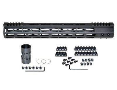 China Super Lightweight Super Light Free Float M-LOK Hand Guard with Partial Top Rail for DPMS LR .308 Low Profile, 15