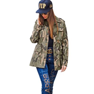 China New Arrivals Fashion Casual Camouflage Women Ladies Baseball Coat Anti-Shrink Uniform Jacket Plus Size Women's Coat for sale