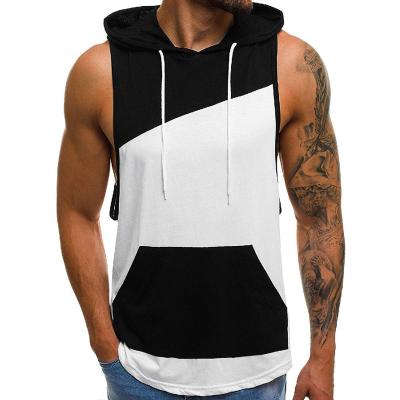 China QUICK DRY Mens Workout Muscle Bodybuilding Performance Sleeveless Hoodie for sale