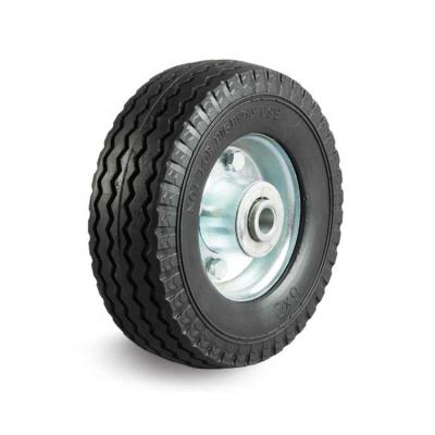 China Hotels 6x2 Foam Tire-PU Free Flat Wheel For Hand Trolley for sale