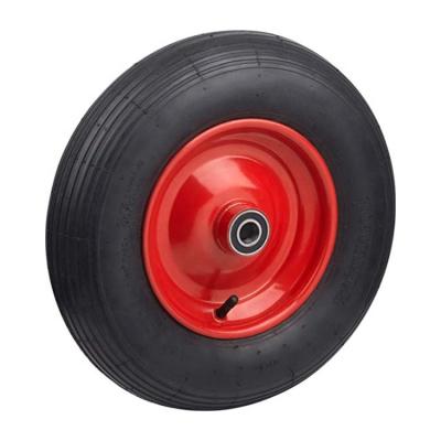 China High quality hotels rubber rubber wheels 4.00-8 with plastic rim for sale