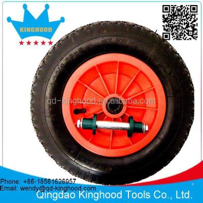 China Factory wheelbarrow wheel complete with 400X8 tire for sale