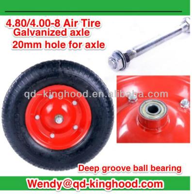 China 4.80/4.00-8 pneumatic wheel for most wheelbarrow 3.50-8 4.00-8 for sale