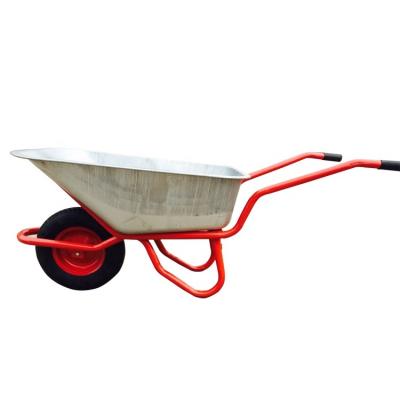 China Stable Reinforced Metal 200 Kg Plate Wheelbarrow Narrow Design for sale