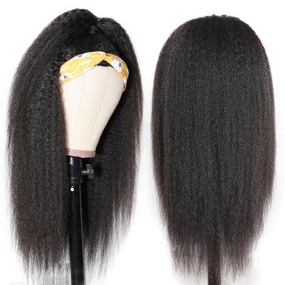 China Wholesale Body Wave Headband Wig For Black Women Water Wave Hair Wigs, Brazilian Hair Machine Made Curly Wigs Headband for sale