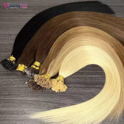 China Wholesale Italian Link Drawn Hair Extension Keratin Glue Cuticle Aligned Double I Tip Hair Remy Keratin Hair Extensions Double Drawn Hair Extensions for sale