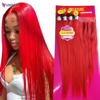 China Cuticle Aligned Hair Extension Colored Best Quality 100%human Hair 16-24 Inch Straight Good Quality In Hair Weaving Bundles Hair Extension Weft Bundles Bundle With Closure for sale