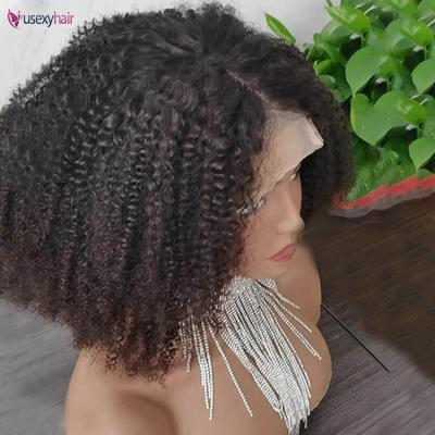 China Body wave 300 density 13*6 hd lace frontal wig deep curly wig dangle curly kinky afro wig 100% lace wig for sale