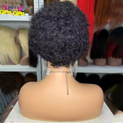 China Kinky Curly Afro Kinky Curly Wig Vendors,Wholesale Thick Curly Bob Wigs Cuticle Line Wig,Free Curly Wig Sample For Black Women for sale