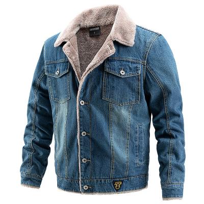 China Good Quality Windproof Mens Denim Jacket Velvet Coat Men's Casual Denim Jacket Men for sale