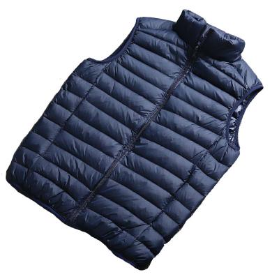 China New reversible winter down jacket men's autumn and winter light weight down vest slim down jacket coat for sale