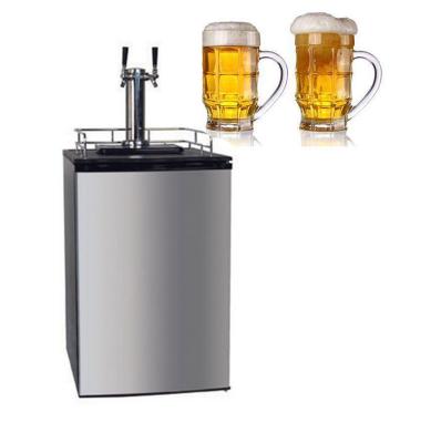 China Two Taps In One Draft Beer Wine Dispenser Beverage Dispenser Kegerators For Draft Beer Home Refrigerator Fridge for sale