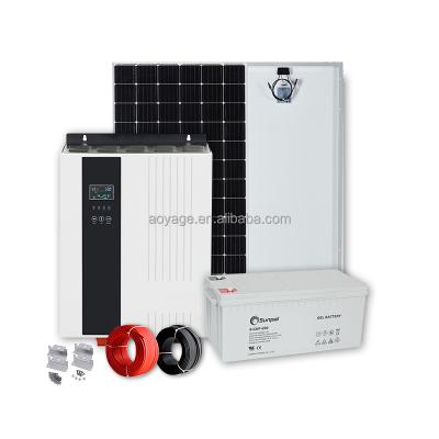 China Factory 3kw solar panel set 3000watt rv solar system home energy storage system for home for sale