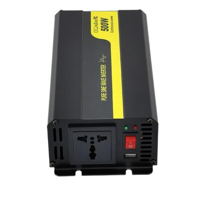 China Power Off Car Converter Inverter Sine Wave AC DC To Pure Grid 12V 24V 48V To 110V 220V 230V 240V 500W 210*107*62mm for sale