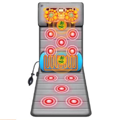 China 2021 new full body vibration heating massage kneading mattress PU leather electric shiatsu for sale