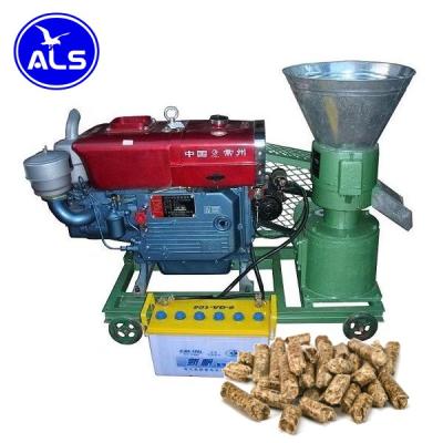 China Factory diesel engine pig/cattle/duck feed wooden grass pellet machine for animal for sale