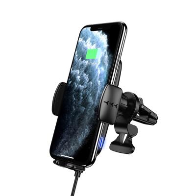 China QC2.0 Trending 2021 Voice Control Phone Holder Mount 15W Auto Smart Touch Sensor Car Charging Wireless Charger For iPhone for sale