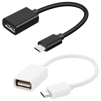 China For Android universal micro usb otg cable short length 15cm black high speed otg cable for sale