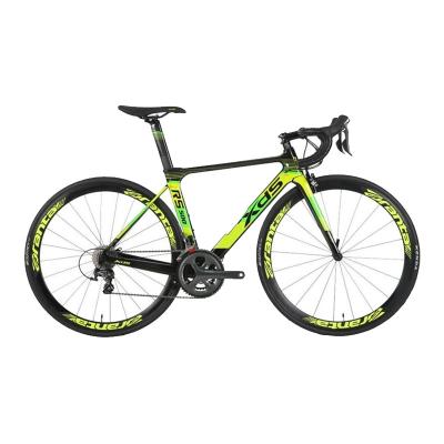 China Lightweight carbon fiber xds carbon road bike, 700C carbon fiber racing bicycle with Shimano 20 speed derailleur system and dual V brake for sale