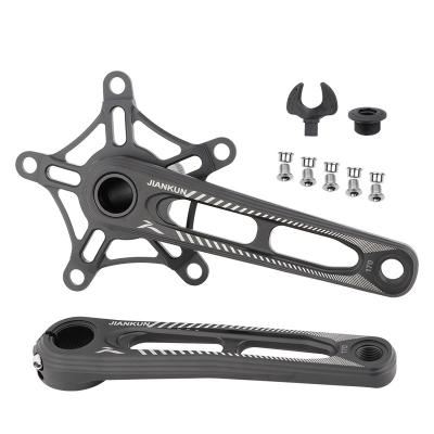 China JIANKUN Aluminum Alloy Folding Bicycle CrankSet 130mm BCD Cavity Crank Set 52/53/56/58T Sprocket 52/53/56/58T Bike Crankset Bike for sale