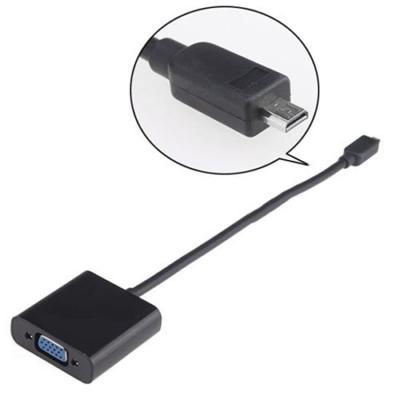 China COMPUTER Converter Adapter For PC Laptop Micro Digital 1080P HD Compatible Black To VGA Video Cable for sale