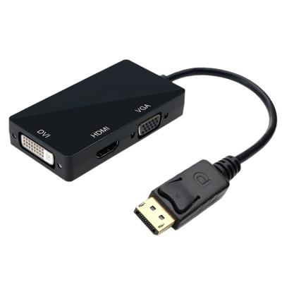 China Multifunction COMPUTER Displayport to HDTV DVI VGA Converter DP 3 in 1 Adapter Cable for PC Computer for sale